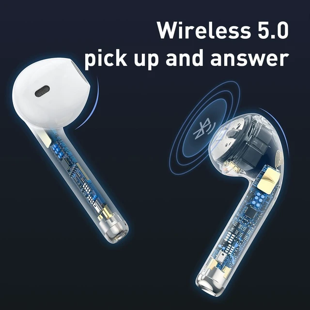 Alt view image 11 of 14 - SOEWIOU Wireless Charging-True Wireless Earphones W04 Pro Black