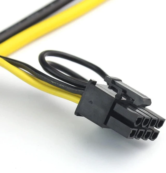 Alt view image 9 of 10 - SOEWIOU Power Supply Cable 8pin GPU Video Card Wire 1 to 3 6p+2p Miner Adapter Cable 12AWG+18AWG Cables for Mining (1Piece)
