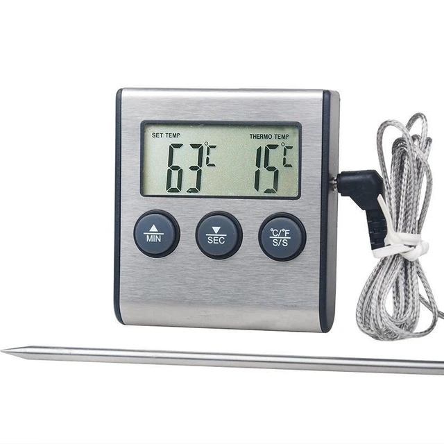 Alt view image 4 of 6 - SOEWIOU TP700 Digital Probe Food Thermometer, BBQ Cooking Thermometer with Timer & Alarm Function, Aluminum Alloy Shell