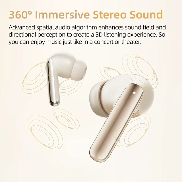 Alt view image 13 of 14 - SOEWIOU MeloBuds Pro Aadptive Hybrid Active Noise Cancelling Wireless Earbuds, Reduce Noise by Up to 99%, Bluetooth 5.3 Wireless LDAC Hi-Res Audio, 34H Playtime, Comfortable Fit, Custom EQ via App