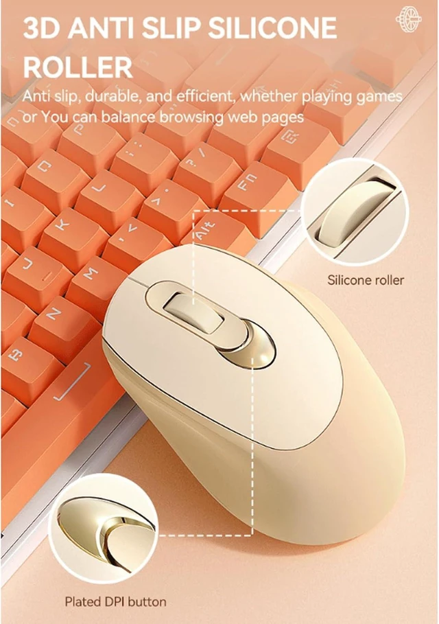 Alt view image 13 of 14 - SOEWIOU Wireless Mouse with 2.4G USB Single or Dual Mode Receiver 1600 DPI Portable Computer Mouse for Laptops PC Rechargeable