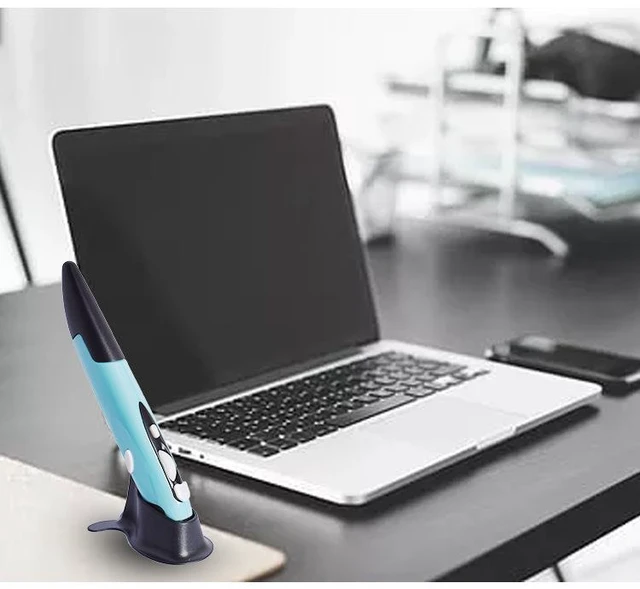 Alt view image 9 of 10 - SOEWIOU Red 2.4G Wireless Pen Mouse, Creative Vertical Pen-Shaped Mouse, Ergonomic Handwriting Stylus Mouse, Portable Office Gift for PC Laptop