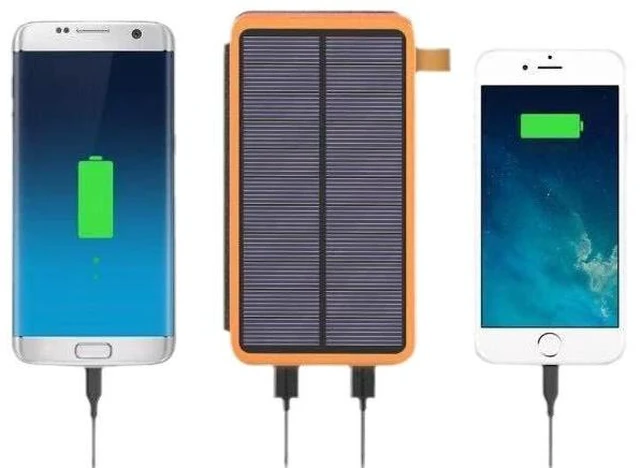Alt view image 10 of 10 - SOEWIOU 20000mAh Foldable Solar Power Bank, Waterproof Portable Charger with LED Flashlight Outdoor Camping Emergency External Battery