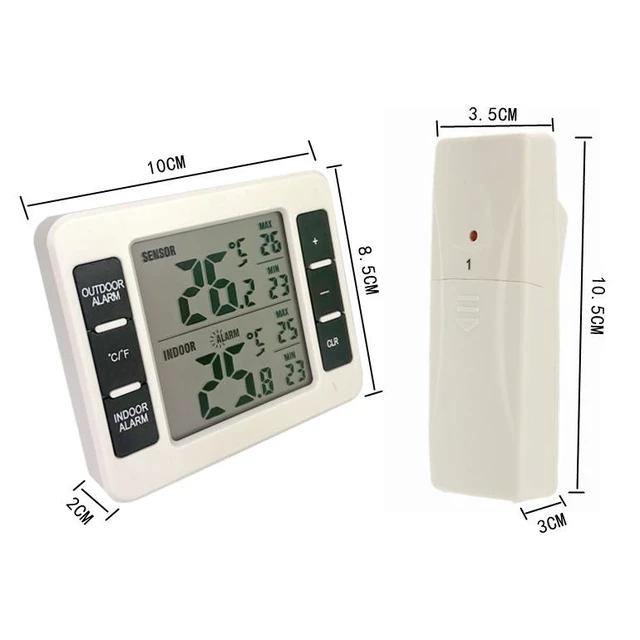 Alt view image 10 of 12 - SOEWIOU Wireless Indoor & Outdoor Thermometer, 1 Transmitter 2 Receivers, Freezer Fridge Cold Storage Refrigerated Truck Alarm Thermometer