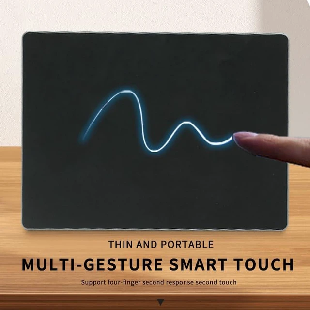 Alt view image 14 of 14 - Wired touchpad supports multi gesture control, Aluminum alloy casing and glass panel Trackpad Mouse with Multi-Touch Navigation for Windows 10/11/Linux/fedora 43 Laptop PC Notebook Computer (black)