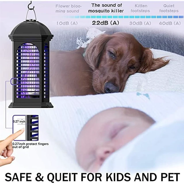 Alt view image 10 of 14 - SOEWIOU 11W High Power Electric Shock Mosquito Killer Lamp, Indoor Bug Zapper, Household Fly Insect Trap for Bedroom Living Room Kitchen