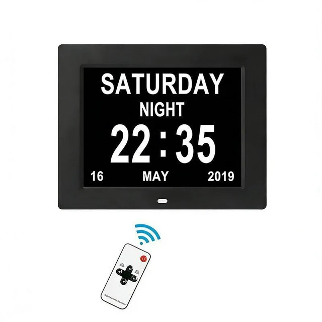 Alt view image 10 of 12 - SOEWIOU 7/8/10 Inch Digital Clock with Medication Reminder, Alarm & Digital Photo Frame