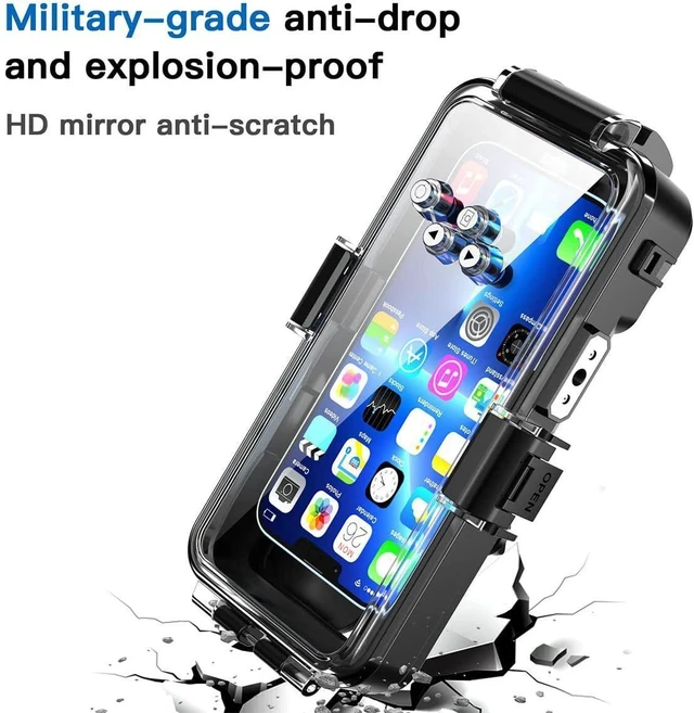 Alt view image 12 of 14 - SOEWIOU Waterproof Phone Protective Case for iPhone, 98FT/30M Underwater Photography Housing for Deep Sea Diving,Snorkeling,Surfing,Swimming,Water Sports for iPhone 14/13/Pro/Pro Max/Mini/12/11/XR