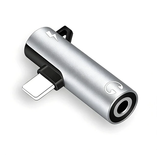 Alt view image 4 of 6 - SOEWIOU 3.5mm to Lightning Headphone Adapter, Audio Converter for iPhone X/12/13, Silver