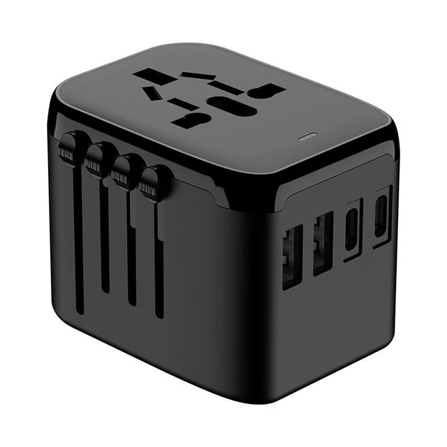 Alt view image 6 of 10 - SOEWIOU Universal Travel Adapter with Dual USB-C & Dual USB-A Ports, 5A International Power Plug Adapter, All-in-One Multi Country Wall Charger Converter