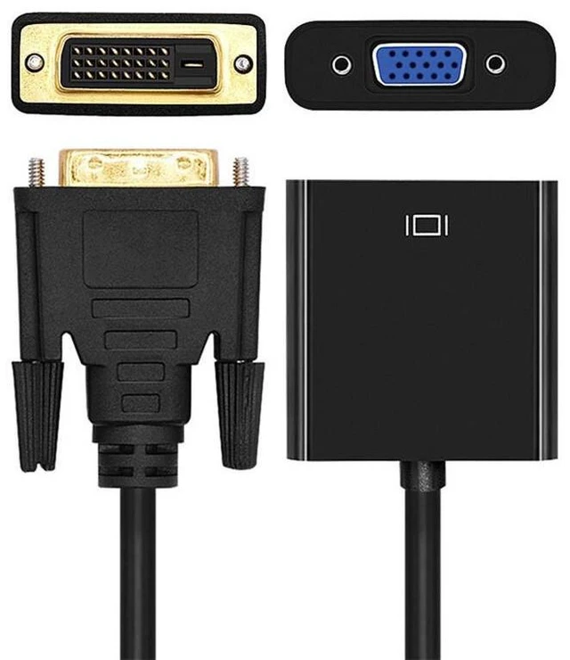 Alt view image 7 of 8 - SOEWIOU DVI to VGA Adapter 24+1, 1080P DVI Male to VGA Female Converter for PC TV Monitor Projector Set Top Box