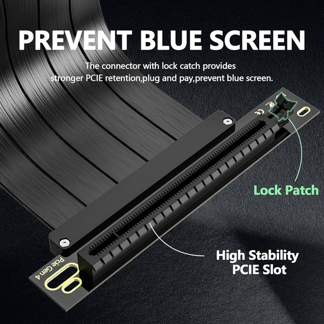 Alt view image 10 of 14 - SOEWIOU PCI-E 4.0 Riser Cable, PCIe 4.0 x16 200mm High Speed Flexible Extender Card Extension Port 90 Degree Adapter, PCIe 4.0 | Older Compatible, EMI Shielded 30 AWG, TPE Cable Sleeves Black