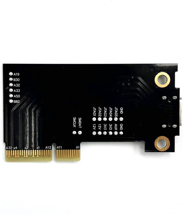 Alt view image 10 of 14 - SOEWIOU PCIe4.0 x4 to SFF-8611/8612 OCuLink Adapter Card 64Gbps with Half and Full Height Baffle Support Chassis External