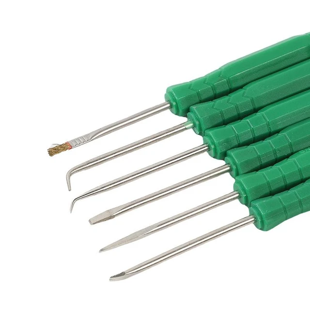 Alt view image 6 of 8 - SOEWIOU 6Pcs Soldering Auxiliary Tool Kit, PCB Desoldering Cleaning Accessories, Professional Circuit Board Welding Repair Helper Tool Set for Electronics Maintenance