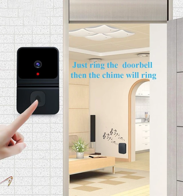 Alt view image 9 of 13 - SOEWIOU Z30 Smart WiFi Video Doorbell, T23 Chip HD Night Vision, Wireless Two-Way Audio Intercom, Remote Home Monitoring with Indoor Doorbell Chime