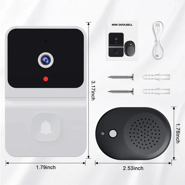 Alt view image 11 of 13 - SOEWIOU Z30 Smart WiFi Video Doorbell, T23 Chip HD Night Vision, Wireless Two-Way Audio Intercom, Remote Home Monitoring with Indoor Doorbell Chime