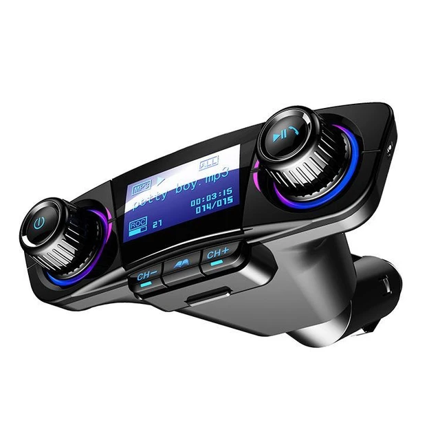 Alt view image 5 of 8 - SOEWIOU BT06 Bluetooth Car Kit, Hands-Free Call MP3 Player, Multi-Function Car Charger, Multi-Language Support