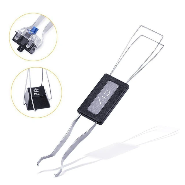 Alt view image 8 of 14 - SOEWIOU Keycap Puller Stainless Steel Key Keycap Removal Tool Keycaps Remover for Mechanical Keyboard for Removing Fixing keyboard tools