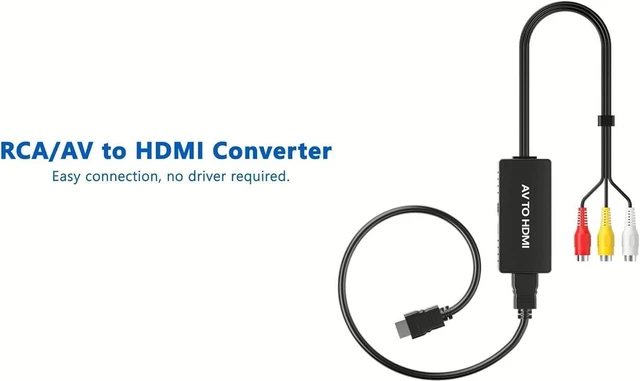 Alt view image 11 of 14 - SOEWIOU RCA to HDMI Converter AV Composite to HDMI Converter Adapter Wii/PS2/VHS/VCR/DVD/X box/n64 to HDMIconnector for New TV Support PAL/NTSC 720P/1080P
