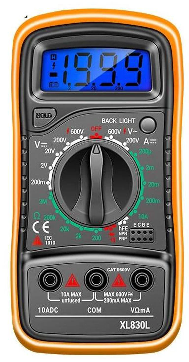Alt view image 2 of 2 - SOEWIOU XL830L Digital Multimeter Portable High Precision LCD Multimeter with Backlight for Electricians