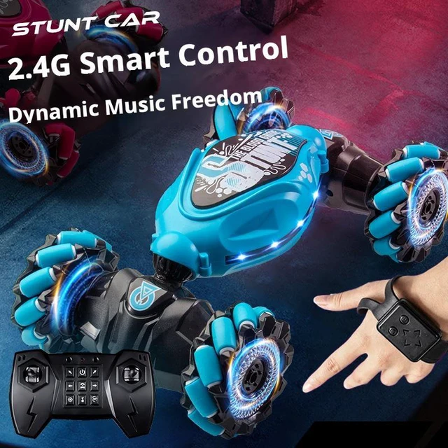 Alt view image 5 of 6 - SOEWIOU Gesture Sensing Stunt Car, 2-Sided Twist & Deformation Off-Road RC Car, Rechargeable Drift Vehicle Toy for Kids Gift