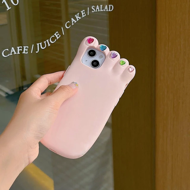 Alt view image 2 of 7 - 3D Cartoon Foot Nail Enhancement Soft Silicone Phone Case Rubber Gel Shockproof Protective Cover with Non Slip Grip and Precise Cutouts Compatible with iPhone 13