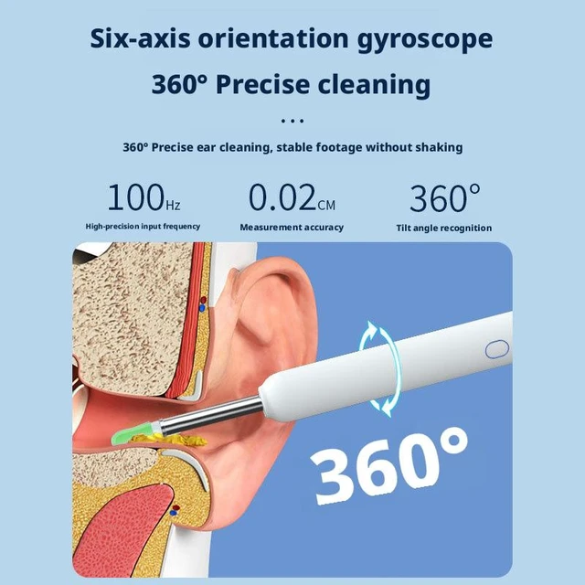 Alt view image 8 of 10 - SOEWIOU Wireless WiFi Ear Wax Removal Tool with HD Camera, Smart Visual Ear Cleaner with LED Light, 1080P Ear Pick Otoscope for Adults & Kids, Compatible with iOS & Android, Black