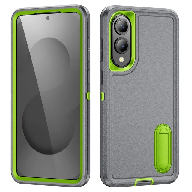 Alt view image 8 of 14 - SOEWIOU Case with Stander Fashion Cover KickStand Case For Samsung Galaxy S25 Edge (Gray)