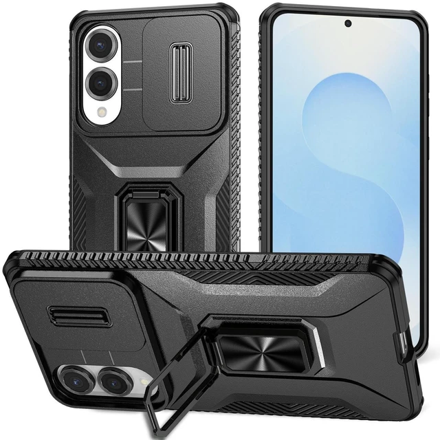 Alt view image 8 of 14 - SOEWIOU Case with Stander Holder Fashion Cover KickStand Case For Samsung Galaxy S25 Edge (Black)