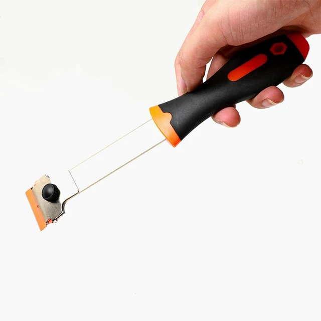 Alt view image 5 of 6 - SOEWIOU Multi-functional Long Handle Cleaning Scraper, Extended Adhesive Remover Glue Scraper, Sticker Removal Blade Tool for Car Window Tinting, Home Cleaning & Surface Decontamination
