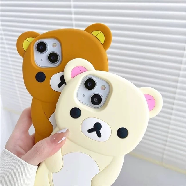 Alt view image 12 of 14 - SOEWIOU Ultra Thick Soft Silicone Case for Apple Teddy Bear Animal 3D Cartoon Japanese Cute Lovely Adorable Kawaii Kids Girls Women (Beige, for iPhone 13)