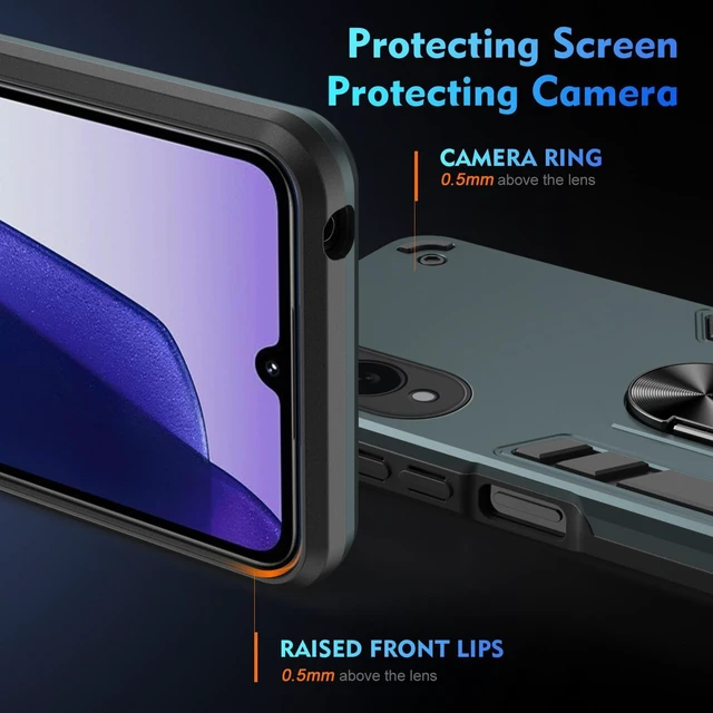 Alt view image 11 of 14 - SOEWIOU Case with Stander Fashion Cover KickStand Case For Samsung Galaxy S25 Edge (Green)