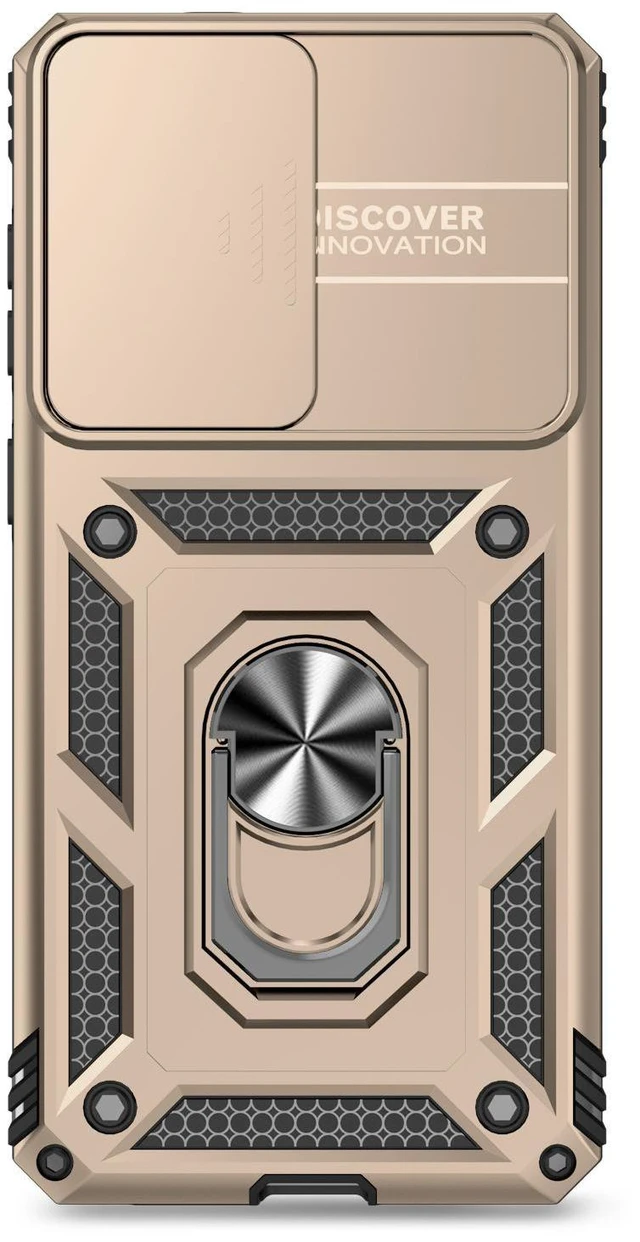 Alt view image 13 of 14 - SOEWIOU Case with Stander Fashion Cover KickStand Case For Samsung Galaxy S25 Edge (Gold)