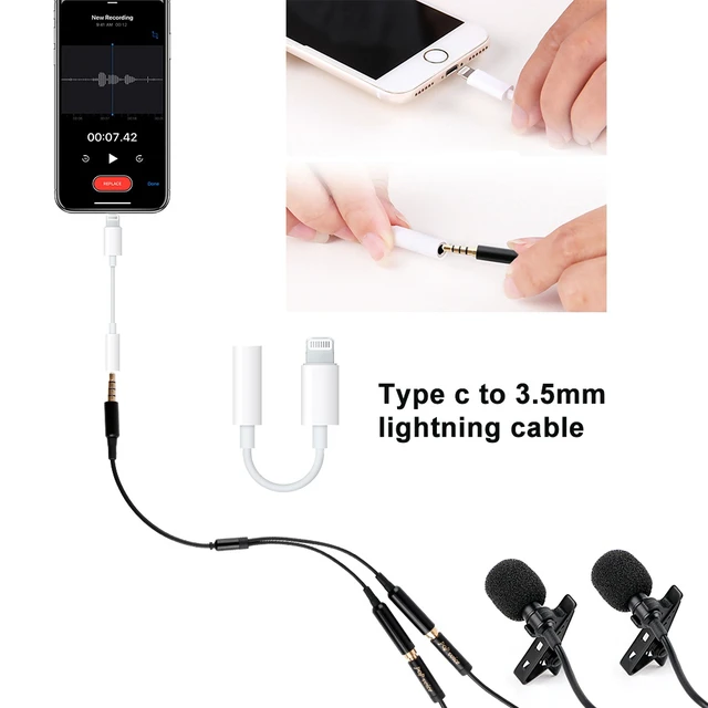 Alt view image 2 of 6 - TRRS Y Microphone Splitter Cable 3.5 mm 4-Pin Audio Adapter for Lavalier Microphones Dual Mic Recording Connector Supports 2 Single-Head Mics or 2 Dual-Head Lavalier Mics Plug and Play