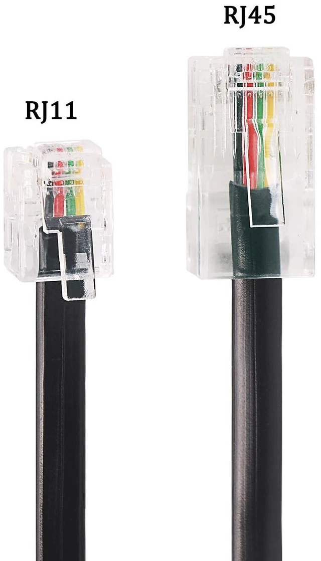 Alt view image 7 of 10 - RJ11 to RJ45 Adapter Cable,6P4C to RJ45 8P8C Male to Male Telephone Data Cord, Modular Handset Voice Extension (3.2ft)