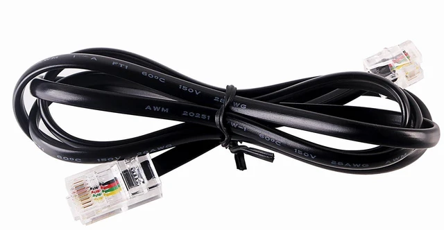 Alt view image 9 of 10 - RJ11 to RJ45 Adapter Cable,6P4C to RJ45 8P8C Male to Male Telephone Data Cord, Modular Handset Voice Extension (3.2ft)