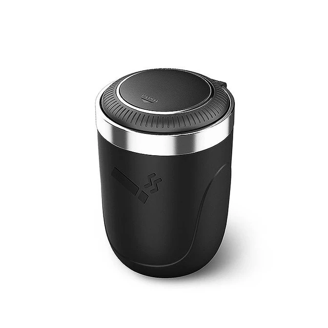 Alt view image 5 of 11 - SOEWIOU Car Ashtray with One-Touch Lid, Metal Inner Liner, Soft LED Light, Sealed Smokeproof Vehicle Ashtray for Auto Interior