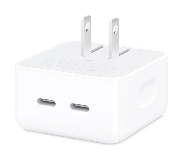 Alt view image 4 of 6 - SOEWIOU Apple 35W Dual USB-C Port Compact Power Adapter: Fast and Convenient Charging, Type C Wall Charger