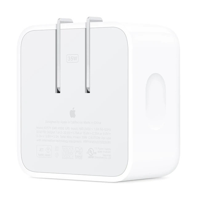 Alt view image 5 of 6 - SOEWIOU Apple 35W Dual USB-C Port Compact Power Adapter: Fast and Convenient Charging, Type C Wall Charger
