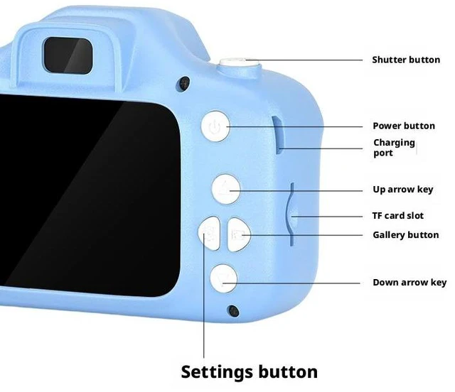 Alt view image 6 of 11 - SOEWIOU Kids Digital Camera, HD Selfie Camera with Photo Video Recording, Game & Music Player, Cartoon Portable Camera Toy Gift for Boys Girls