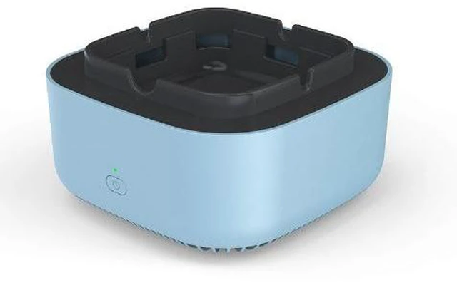Main image of Negative Ion Air Purifier Ashtray Battery Powered Smoke Remover Ashtray Portable Secondhand Smoke and Odor Eliminator Compact Low Noise Ash Tray for Bedroom Restaurant Sky Blue