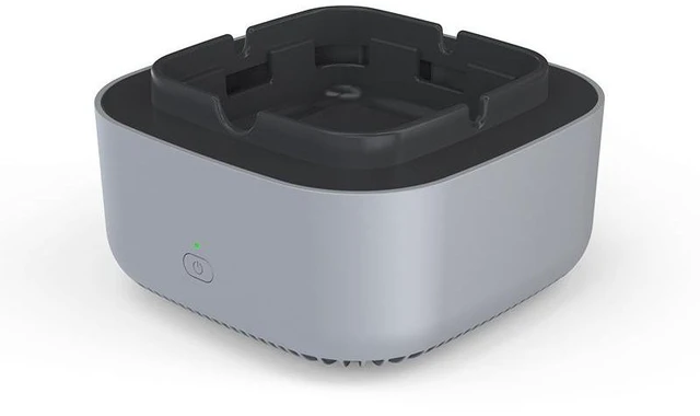 Alt view image 2 of 6 - Negative Ion Air Purifier Ashtray Battery Powered Smoke Remover Ashtray Portable Secondhand Smoke and Odor Eliminator Compact Low Noise Ash Tray for Bedroom Restaurant Sky Blue
