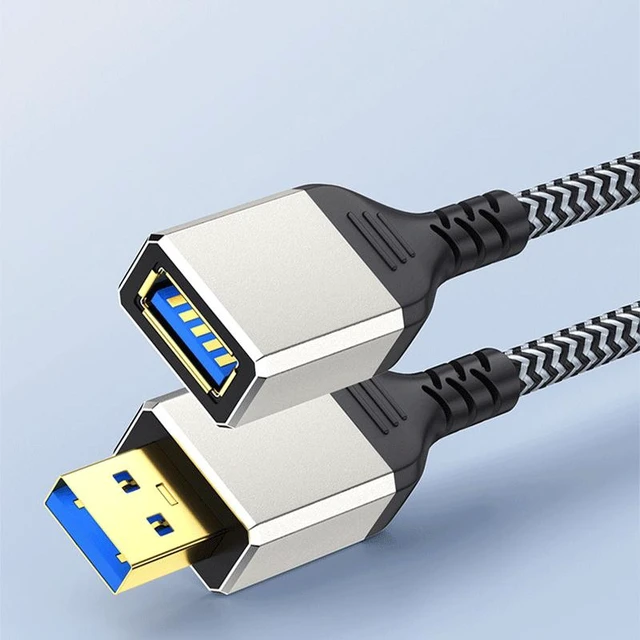 Alt view image 6 of 9 - SOEWIOU USB 3.0 Extension Cable Male to Female, Full-Cover Dark Gray 0.5M, for PC U Disk Mouse Keyboard