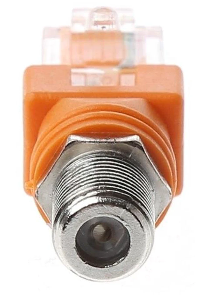Alt view image 9 of 13 - SOEWIOU F Female To RJ45 Male Coaxial Barrel Coupler Adapter RJ45 To RF Connector Converter