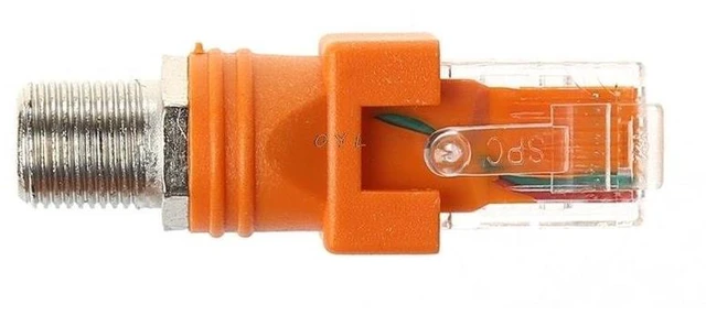 Alt view image 10 of 13 - SOEWIOU F Female To RJ45 Male Coaxial Barrel Coupler Adapter RJ45 To RF Connector Converter