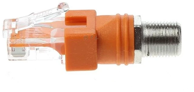 Alt view image 8 of 13 - SOEWIOU F Female To RJ45 Male Coaxial Barrel Coupler Adapter RJ45 To RF Connector Converter