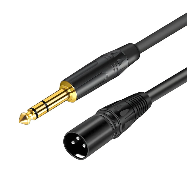 Alt view image 2 of 3 - SOEWIOU KMF-6228 6.35mm to XLR Male Balanced Audio Cable, Microphone Cord for Mixer, Amplifier, 196.8in