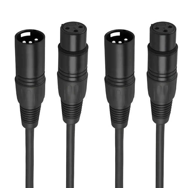Alt view image 7 of 11 - SOEWIOU KMF-6228 XLR Male to Female Balanced Audio Cable, Microphone Cord for Mixer, Amplifier, 196.8in