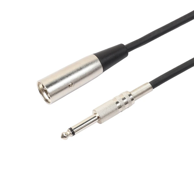 Alt view image 6 of 10 - SOEWIOU Zinc Alloy Shell 6.35mm TS to XLR Male Cable, Double Shielded Mic Cable for Sound Card, 40in