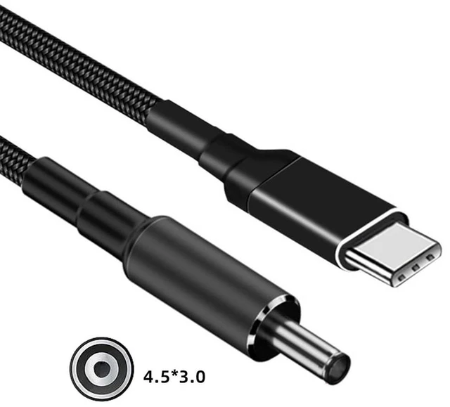 Alt view image 9 of 14 - USB-C 100W 20V Input to DC 4.5 * 3.0mm PD Power 65W Output Charge Cable Support QC PD Type-C Compatible with DELL-Laptop (1.8m)